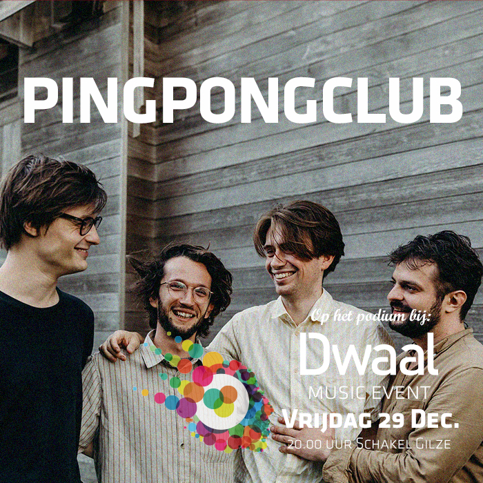 Band PingPongClub op podium bij Dwaal 2023